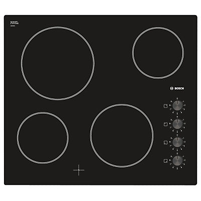 Bosch PKE611C17E Ceramic Hob, Black Bosch PKE611C17E Ceramic Hob, Black